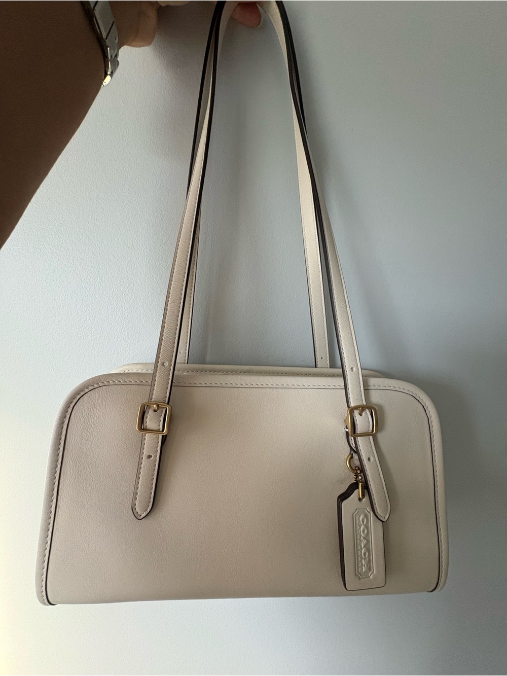 Coach Swing Zip Shoulder Bag in Chalk
